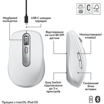 Миша Logitech MX Anywhere 3S for Mac, Pale Grey (910-006946)