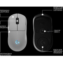 Мыша Logitech G PRO 2 Wireless LIGHTSPEED - WHITE (L910-007302)