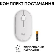 Миша Logitech Pebble Mouse 2 M350s Tonal White (910-007013)