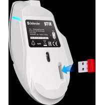 Миша Defender Stix GM-009 White (52009)