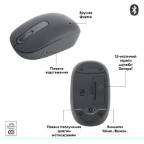Миша Logitech M196 Bluetooth Graphite (L910-007459)