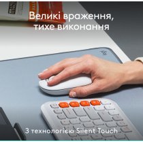 Мыша Logitech POP with emoji Offwhite (L910-007411)