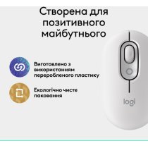Мыша Logitech POP with emoji Offwhite (L910-007411)