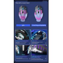 Миша XO M10 Gaming Mechanical 6-Button Light Emitting Black+Silver