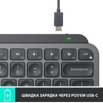 Клавиатура Logitech MX Keys Mini Minimalist Wireless, US, Graphite (920-010498)