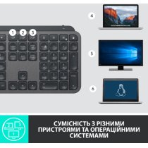 Клавиатура LOGITECH MX Master Keys for Business, US, Graphite (920-010251)