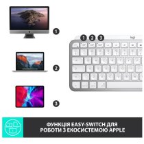 Клавіатура Logitech MX Keys Mini For Mac Wireless Illuminated Pale Grey