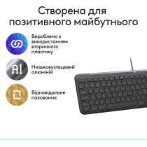 Клавіатура Logitech Signature Slim K620 Wired Keyboard for Business - GRAPHITE (920-013333)