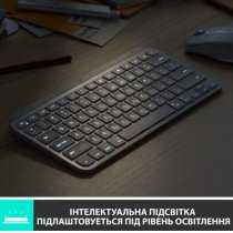 Клавіатура Logitech MX Keys Mini For Business, PALE, US, GREY (920-010609)