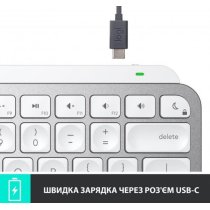 Клавіатура Logitech MX Keys Mini For Business, PALE, US, GREY (920-010609)
