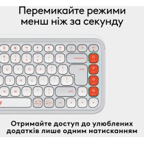 Клавиатура Logitech POP Icon Keys OFF WHITE US INT'L (L920-013072)