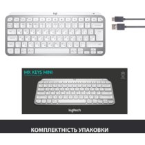 Клавиатура Logitech MX Keys Mini Minimalist Wireless US Pale Grey (920-010499)