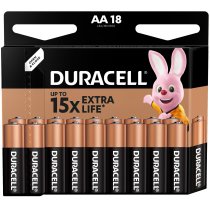 Батарейка щелочная DURACELL LR06 MN1500 18 шт. в упаковці