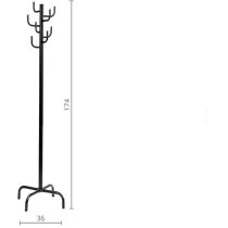 Вешалка для одежды напольная Кактус (VKY-6030B) черная