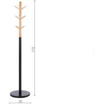 Вешалка для одежды напольная Кипарис (VKY-6037B) черная, бук
