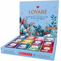 Чай черный, зеленый, плодово-ягодный и Квитова пакетированный Lovare Набор "Портфельчик" 60шт х 2 /