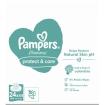 Дитячі вологі серветки Pampers Harmonie Protect&Care з календулою, 1056 шт