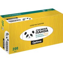 Паперові cерветки Сніжна панда, Оптіма, 2 шари, 200 шт