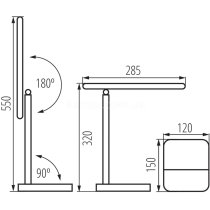 Настільна лампа Kanlux 33226 Emires LED W, 5.5 Вт, 250 лм, 3000/4000/6000K