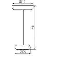 Настольная лампа Kanlux 37312 FLUXY LED IP44 BL, 1.7 Вт, 140 лм, 3000К