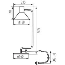 Настільна лампа Kanlux 34475 Nedia E14 B