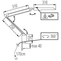 Настільна лампа Kanlux 27603 Heron II LED W, 4.8 Вт, 430 лм, 4000K