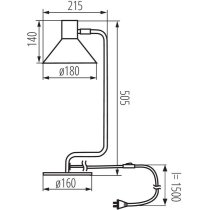 Настільна лампа Kanlux 34476 Nedia E14 W