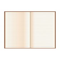 Ежедневник недатированный, ARMONIA, кремовый блок, линия, коричневый, A5