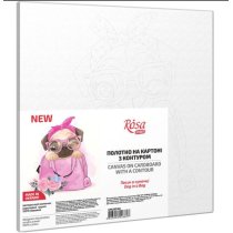 Полотно ґрунтоване з контуром, 20х20, „Песик в сумочці“, бавовна, дрібне зерно, на основі ХДФ, Arteo