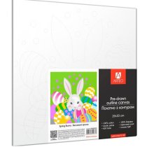 Полотно ґрунтоване з контуром, 20х20, „Весняний кролик“, бавовна, дрібне зерно, на основі ХДФ, Arteo