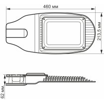 Ліхтар вуличний LED VIDEX  50W 5000K Сірий