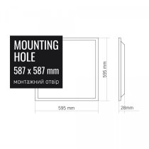 Панель LED VIDEX 36W 3000-4000-6000K 220V (VL-Pb36CW)