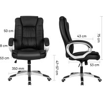 Кресло офисное Deli Executive chair, PU кожа, чорное