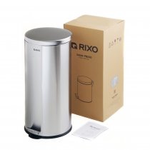 Мусорное ведро с педалью Rixo Solido, 30 л. нержавеющая сталь