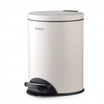 Відро для сміття з педаллю Rixo Solido, 8л біле, матове