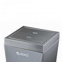 Настінний кошик для сміття 60л. з поворотною кришкою, нержавіюча сталь