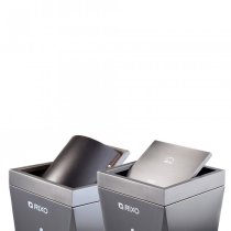 Настінний кошик для сміття 60л. з поворотною кришкою, нержавіюча сталь