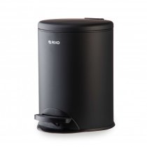 Відро для сміття з педаллю Rixo Solido чорне,8 л