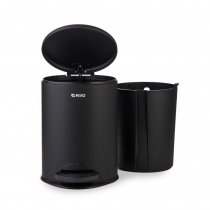 Відро для сміття з педаллю Rixo Solido чорне,8 л