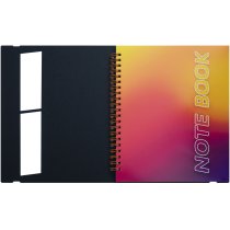 Блокнот B5, пластикова обкладинка з гумкою, бічна спіраль, 60 арк., клітинка