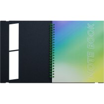 Блокнот B5, пластикова обкладинка з гумкою, бічна спіраль, 60 арк., клітинка