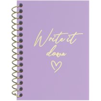 Блокнот А7, пласт. обкл., бічна спіраль, 60 арк., клітинка, асорті