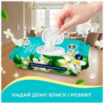 Серветки вологі господарчі Pani Blysk універсальні з клапаном,зелена свіжість, 48шт