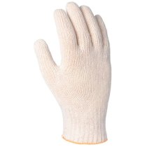 Рукавички 547 білі (долоня-син.,зел.крапка) щільн. 2 нитки 7 клас 10р. ХБ-70%/ПЕ30% DOLONI