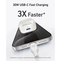 Сетевое зарядное устройство Anker PowerPort 511 Nano IV - 30W USB-C White