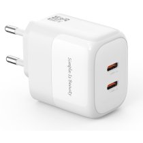 Мережевий зардний пристрій XO L140 - 35W PD Dual port USB-C White