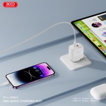 Мережевий зардний пристрій XO L140 - 35W PD Dual port USB-C White