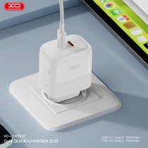 Мережевий зардний пристрій XO L140 - 35W PD Dual port USB-C White