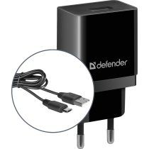 Мережевий зарядний пристрій Defender UPС-11 1xUSB, 5V/2.1А, Кабель micro-USB (83556)