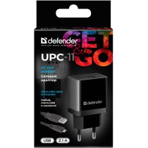 Мережевий зарядний пристрій Defender UPС-11 1xUSB, 5V/2.1А, Кабель micro-USB (83556)